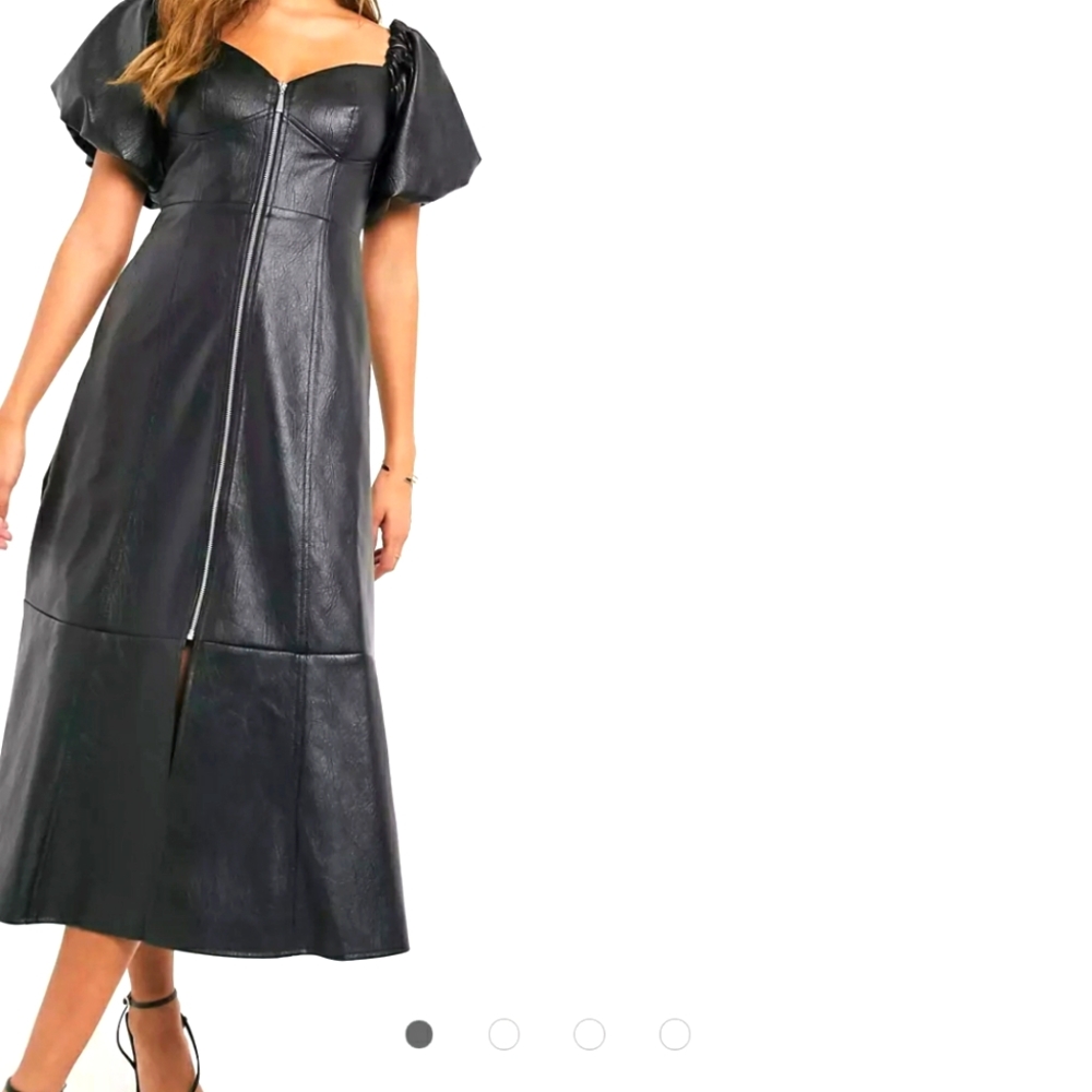 Faux leather dress